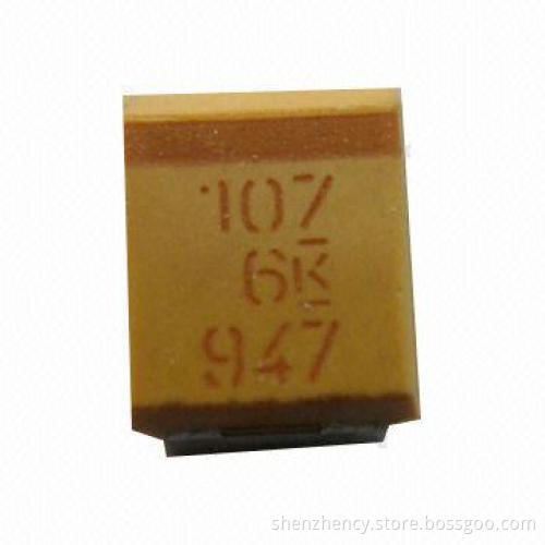 Tantalum Capacitor with 2,000hrs Lifespan Test and 4 to 50V Voltage Ratings